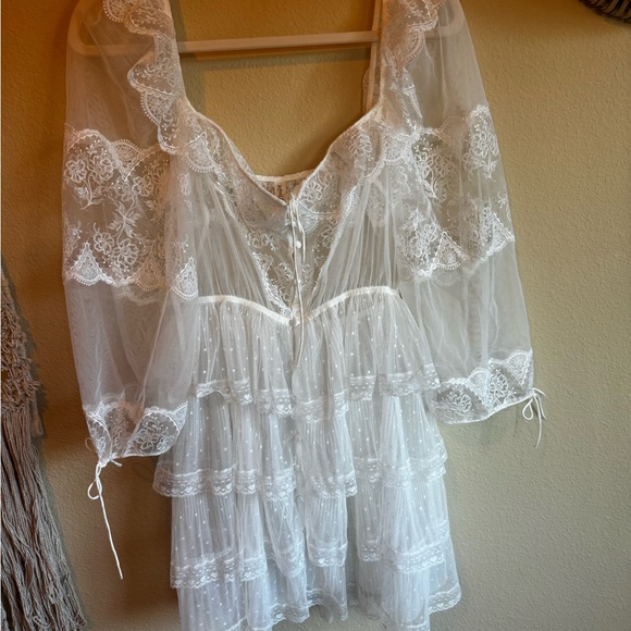 For Love & Lemons Forever Bridal Robe/Dress Size Medium - Picture 3 of 7